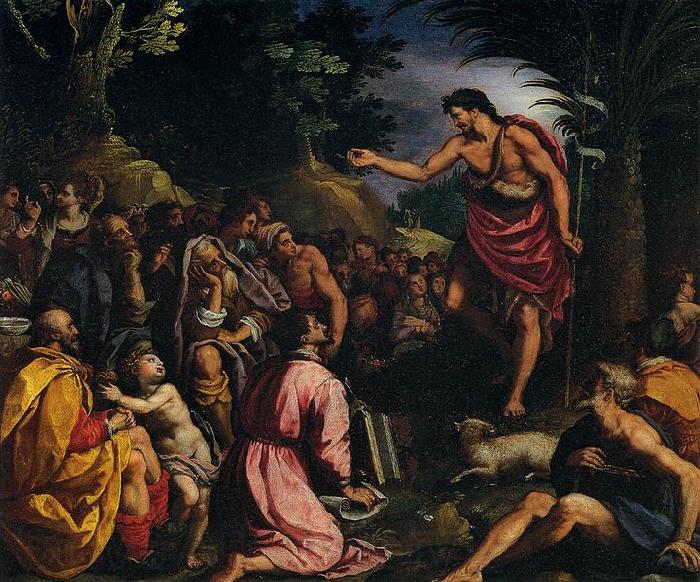 ALLORI Alessandro Preaching of St John the Baptist France oil painting art